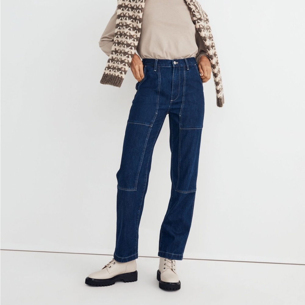 The Perfect Vintage Straight Jean in Henshaw Wash: Workwear Edition